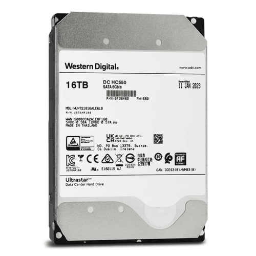 Disco Duro Enterprise 16 TB / Wester Digital (WD) / Serie Ultrastar / Recomendado para Data Center y NVRs de Alta Capacidad / Alto Performace