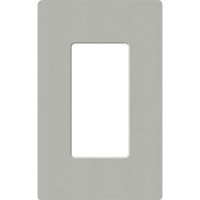 Placa de pared 1 espacio, para atenuador (dimmer), apagador ó control remoto inalámbrico LUTRON.