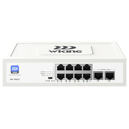 Switch PoE / Administración en la nube / Con 8 puertos 10/100 Mbsp PoE af/at / 2 Puertos Uplink 10/100 MBPS / Presupuesto 45 W / PoE hasta 250 metros
