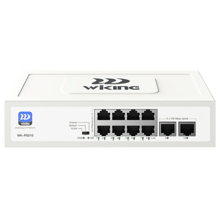 Switch PoE / Administración en la nube / Con 8 puertos 10/100 Mbsp PoE af/at / 2 Puertos Uplink 10/100 MBPS / Presupuesto 45 W / PoE hasta 250 metros