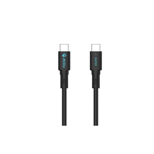 Cable de Carga USB-C a C / 1 Metro (3.28 Pies) / Tecnolog�a GaN (Nitruro de Galio) / Fast-Charging / Potencia 240W / Velocidad Transferencia 480 Mbps / Material / Conector Aluminio Anodizado