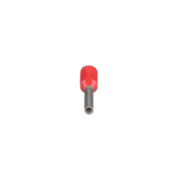 Ferrule Aislado PAN-TERM para Cable 8 AWG, Largo 12mm, DIN Color Rojo. Paquete 100 Piezas