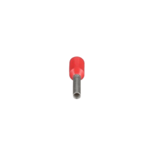 Ferrule Aislado PAN-TERM para Cable 8 AWG, Largo 12mm, DIN Color Rojo. Paquete 100 Piezas