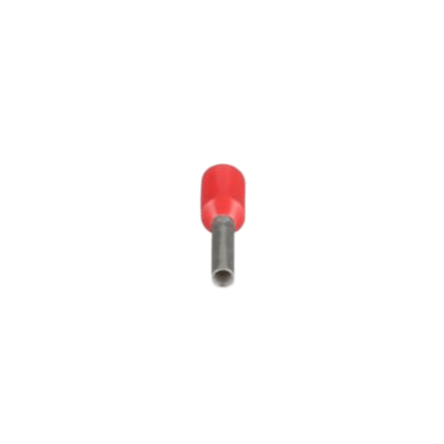 Ferrule Aislado PAN-TERM para Cable 8 AWG, Largo 12mm, DIN Color Rojo. Paquete 100 Piezas