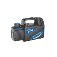 Bomba de Vacío General BV4C / Vacío Final 150 Micrones / Caudal 4 CFM (114 L/min) / Potencia 1/4 HP / Diseño Anti-Retroceso de Aceite / Montaje Superior del Motor / Válvula Antirretorno Integrada / Puerto 1/4 SAE