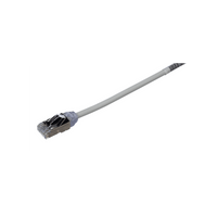 Patch Cord Cat6A, Diametro Reducido 28 AWG, Blindado S/FTP, CM/LS0H, 5 Metros (16.40 Pies), Color Gris