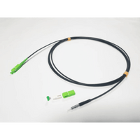 Rollo de Fibra Óptica Drop Redonda G657A2 Monomodo Simplex de 200 Metros con Conectores SC/APC-SC/APC para Instalaciones Aéreas o a la Intemperie