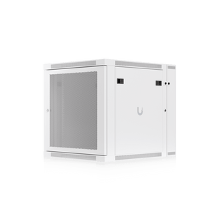 UACC Rack Cabinet 12U (600 x 703 mm) - Gabinete Cerrado para Montaje en Pared con Puerta Frontal Perforada, Puerta Trasera Abatible (Swing-Out) y Paneles Laterales Removibles con Llave