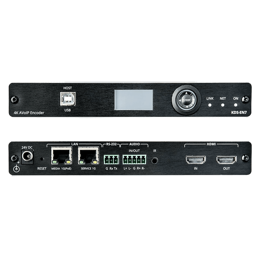 Codificador AVoIP | Entrada HDMI | 4K60 | Red 1G | Soporta KVM | IR RS232 CEC | HDR10 | PoE | Escalable 999 Canales | Baja Latencia