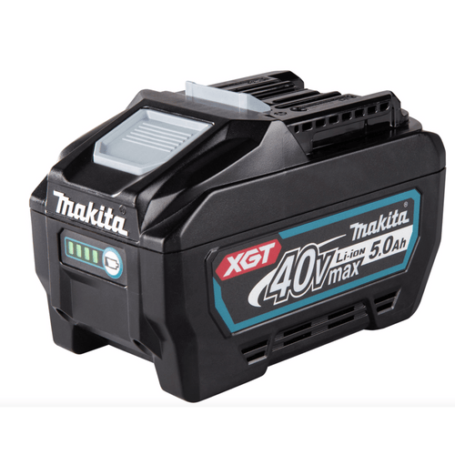 Batería LXT Litio-Ion de 40V 5.0 Ah, con indicador de nivel de carga.