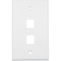 Placa de Pared (Face Plate) / 2 Puertos / Color Blanco / Caja con 20 Piezas / ABS