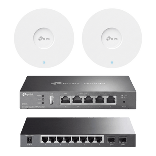 Kit de Iniciación en redes OMADA / 1 Router / 1 Switch TL-SG2210P / 2 Punto de Acceso EAP613