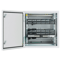 Gabinete Industrial Preconfigurado de Montaje en Pared, Fabricado en Acero Bajo en Carbono, Protección NEMA 4/4X/12 IP66, de 12 UR, Color Gris