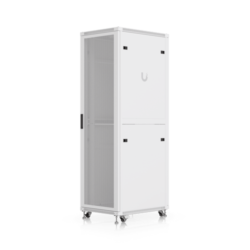 UACC Rack Cabinet 42U (600 × 800 mm) – Gabinete de Piso Totalmente Ensamblado con Ventiladores Integrados, Paneles Removibles, Ruedas con Seguro y Puerta Frontal Perforada para Óptimo Flujo de Aire
