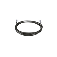 Cable de Parcheo UTP, Cat6A, 24 AWG, CM, Color Negro, 15.24 Metros (50 Pies)