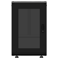 Gabinete Rack 19 Pulgadas / 18 Unidades / Piso / Puerta de Cristal / Acero Calibres 16-18-20 / Capacidad 750 kg (1653.5 lb) / Dimensiones 60 cm (23.6 in) x 93 cm (36.6 in) x 46 cm (18.1 in)
