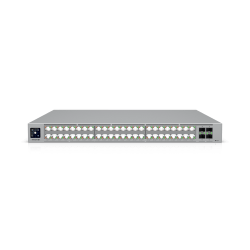Enterprise Campus 48 PoE, Switch Empresarial Etherlighting™ PoE+++ Capa 3 de 48 Puertos (32 x 10 GbE y 16 x 2.5 GbE) y 4 Puertos SFP28 de 25 G de Alta Disponibilidad