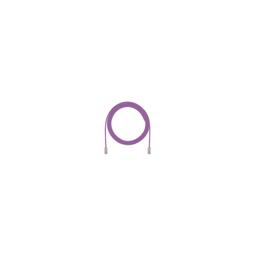 Cable de Parcheo TX6, UTP Cat6, Diámetro Reducido (28AWG), Color Violeta, 20.2 cm (8 Pulgadas)