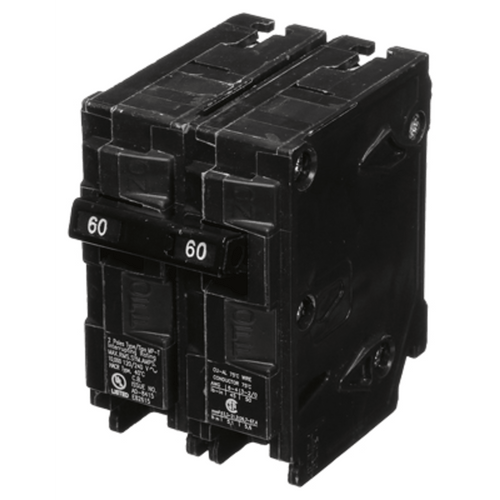 Interruptor automático enchufable tipo QP 2 polos, 60 amp