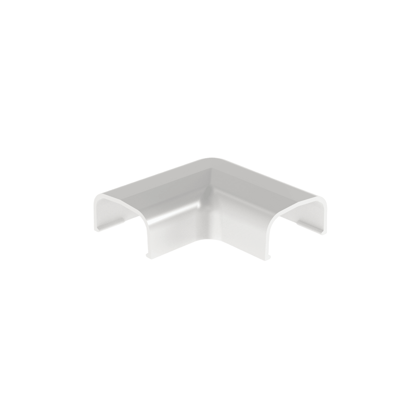 Conexión en ángulo recto "L", para uso con canaleta LD5, material ABS, Color Blanco