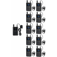 Kit para guía turístico de 1 transmisor y 10 receptores