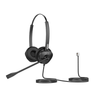 Diadema Binaural con Audio HD y Brazo Ajustable de 260°, Conexión RJ9 y Sonido de Alta Definición