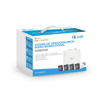 KIT TurboHD 1080p / DVR 4 canales / 4 Cámaras Bala de Metal / H.265+ / 1 Fuente de Poder Profesional / Accesorios de Instalación