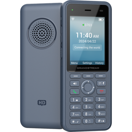 Teléfono IP Wi-Fi Inalámbrico WP836 / Wi-Fi 6 Doble Banda / IP69K Resistente a Exteriores / Batería 3000 mAh / 4 Conferencias / Bluetooth Integrado / USB Tipo C / Compatibilidad con Códec Opus HD