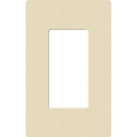 Placa de pared 1 espacio, para atenuador (dimmer), apagador ó control remoto inalámbrico LUTRON.