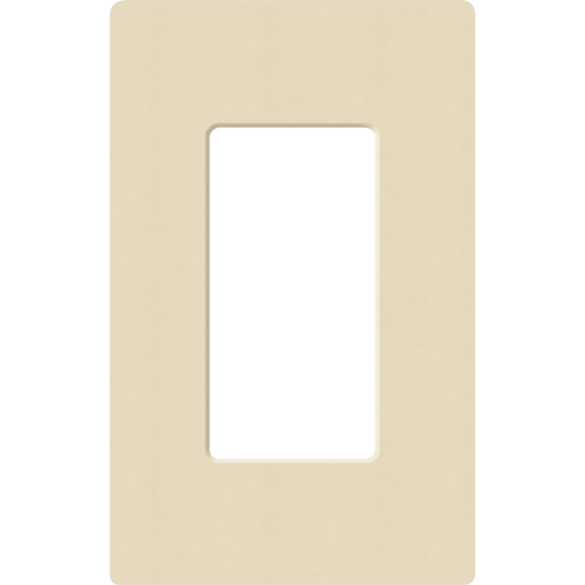 Placa de pared 1 espacio, para atenuador (dimmer), apagador ó control remoto inalámbrico LUTRON.