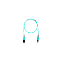Jumper de Fibra Optica Multimodo 50/125 OM3, LC-SC Duplex, OFNR (Riser), Color Aqua, 15 Metros