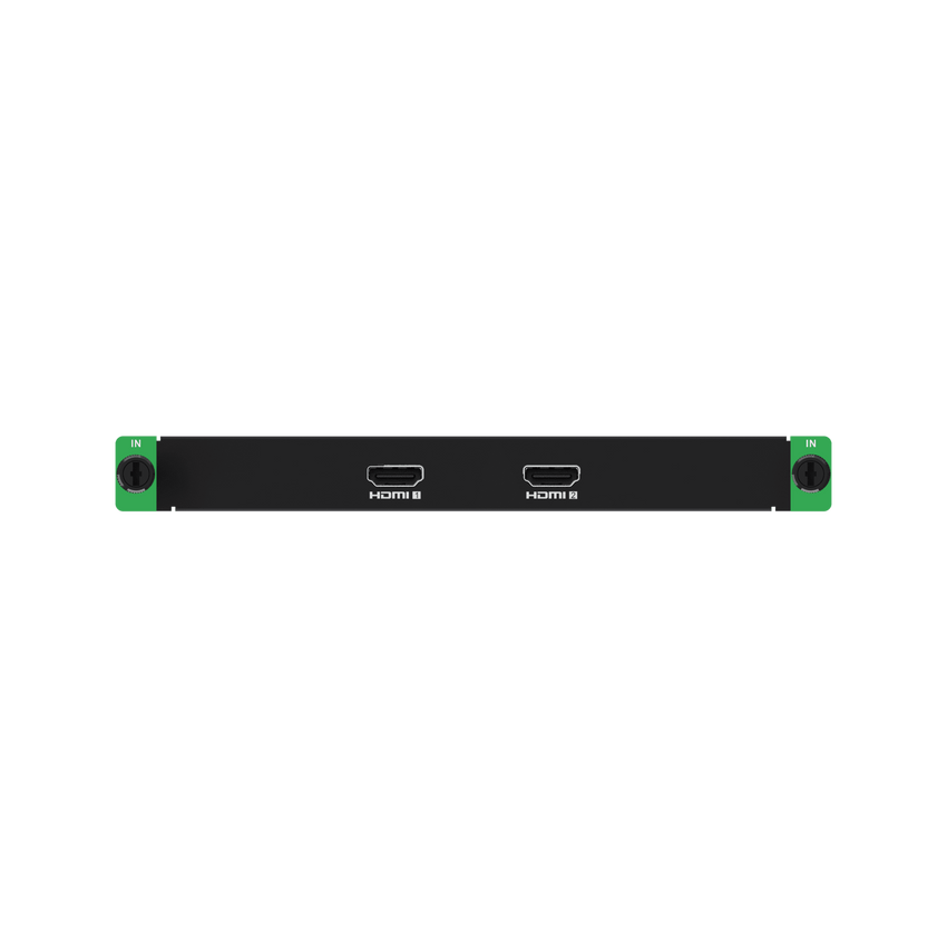 Tarjeta de Entrada HDMI 4K 2 Canales / Resolución 4K60 (4096x2160) / HDMI 2.0 / HDR10 y HLG / HDCP 2.3 / Audio Dual Channel 48 kHz / Frame Rate 24-120 Hz