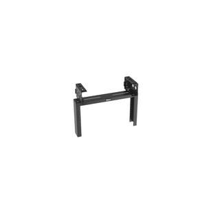 Rack de Distribución Aéreo de 2 Postes PanZone®, Rieles Roscados #12-24, de 6 UR, Color Negro