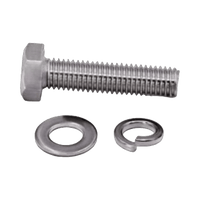 Tornillo M8 x 1.25 mm con arandela plana y arandela elástica para baterías de 12 V de 90-250 Ah