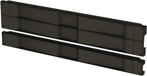 Tapa Ciega de Plástico de Instalación Rápida (Sin Herramientas / A Presión), para Rack de 19" 1 UR Color Negro