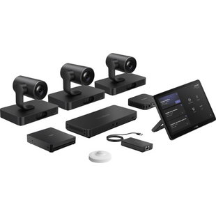 Sistema de Videoconferencia MVC-S98-C5U-004 de Yealink diseñado para Salas Extra Grandes con Triple Cámara Inteligente y Funciones Avanzadas de IA