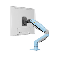 Brazo Ajustable para Monitor Ergonómico / Compatible con Monitores de 17" - 30" / Capacidad de Peso hasta 9 kg / Rotación 360° / Inclinación +85° a  -30° / Giro 180° / Ajuste de Resorte de Gas / Color Azul