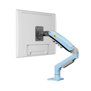 Brazo Ajustable para Monitor Ergonómico / Compatible con Monitores de 17" - 30" / Capacidad de Peso hasta 9 kg / Rotación 360° / Inclinación +85° a  -30° / Giro 180° / Ajuste de Resorte de Gas / Color Azul