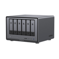 NAS UGREEN NASync DXP6800 Pro / Intel Core i5-1215U 10 Núcleos / 6 Bahías SATA + 2 M.2 NVMe / 2 Puertos Thunderbolt 4 / 2 Puertos 10GbE / 8K HDMI / PCIe 4.0 x4 / DDR5 Hasta 64GB / Compatibilidad Multiplataforma