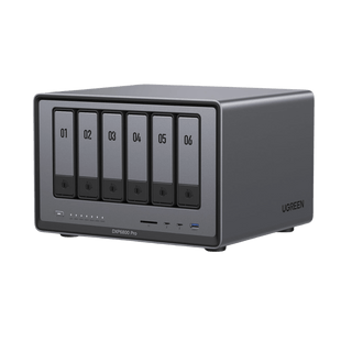 NAS UGREEN NASync DXP6800 Pro / Intel Core i5-1215U 10 Núcleos / 6 Bahías SATA + 2 M.2 NVMe / 2 Puertos Thunderbolt 4 / 2 Puertos 10GbE / 8K HDMI / PCIe 4.0 x4 / DDR5 Hasta 64GB / Compatibilidad Multiplataforma