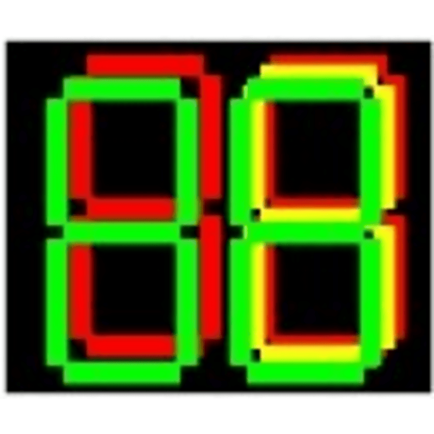 Semáforo de Cuenta Regresiva DX-3-T-1 / LED / Colores Tricolor / Carcasa PC + ABS / Protección IP53 / Visualización Simultánea de Tiempo y Colores