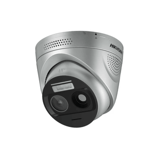 (HikFire) Cámara IP Turret de Detección Térmica de Incendios / Detección de Llamas y Temperaturas Anormales / 4 Megapíxel (Lente Óptico) + 1 Megapíxel (Lente Térmico) / Compatible con Hik-Connect