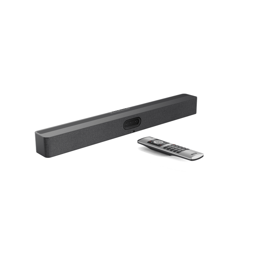 Barra de Videoconferencia Yealink A50 con IA y Control Remoto VCR11, Todo en Uno para Salas Medianas y Grandes con Seguimiento Automático del Hablante