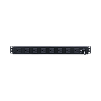 PDU Básico de Montaje en Rack, Con 10 Salidas NEMA 5-15R y Protección Contra Sobretensiones,  Enchufe de Entrada NEMA 5-15P, de 19in, 1UR, 15 Amp, 120 Vca