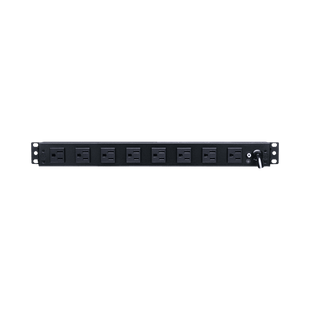 PDU Básico de Montaje en Rack, Con 10 Salidas NEMA 5-15R y Protección Contra Sobretensiones,  Enchufe de Entrada NEMA 5-15P, de 19in, 1UR, 15 Amp, 120 Vca