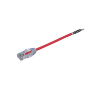 Cable de Parcheo TX6, UTP Cat6, Diámetro Reducido (28AWG), Color Rojo, 20 cm (7.87 pulgadas)