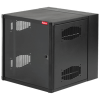 Gabinete AccessPlus de 12 UR Montaje en Pared de 19in, Rieles Numerados y Roscados #10-32, Puerta con Ventana de Seguridad, 600 mm de Ancho, 762 mm de Profundidad, 12 UR, Color Negro