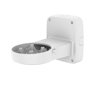 Soporte PTZ / Pared y Poste / Color Blanco / Aluminio / Carga Máxima 15 kg (33.07 lb) / Dimensiones 360x210x245 mm (14.17x8.27x9.65 in) / Diseño Reversible
