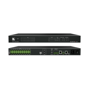 Matriz de Audio Digital | 20 Puertos Analógicos Configurables | DSP Multicanal | AEC | Amplificador 2x60W + 1x120W | Dante 4x4 | HDMI 4K60 | USB Plug & Play | Montaje Rack 1U