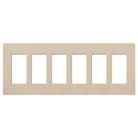 Placa 6 espacios pata dimmer o apagadores Lutron